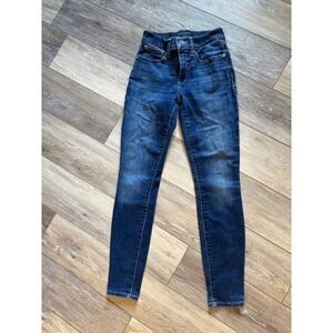 Lucky Brand Ava Mid Rise Super Skinny Dark Wash Jeans Size 2/26
